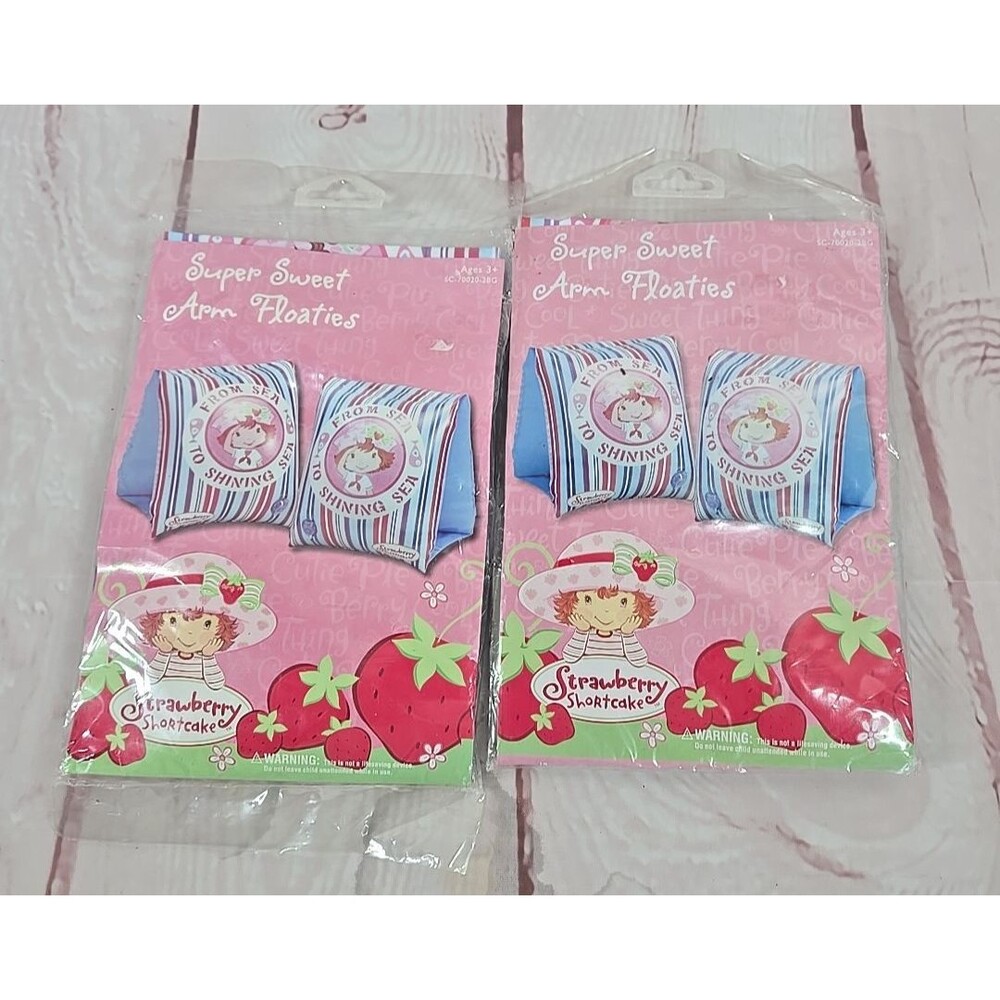 Strawberry Shortcake Sailor Swim Arm Floats Water Wings Kids Girl Pool Arm Bands